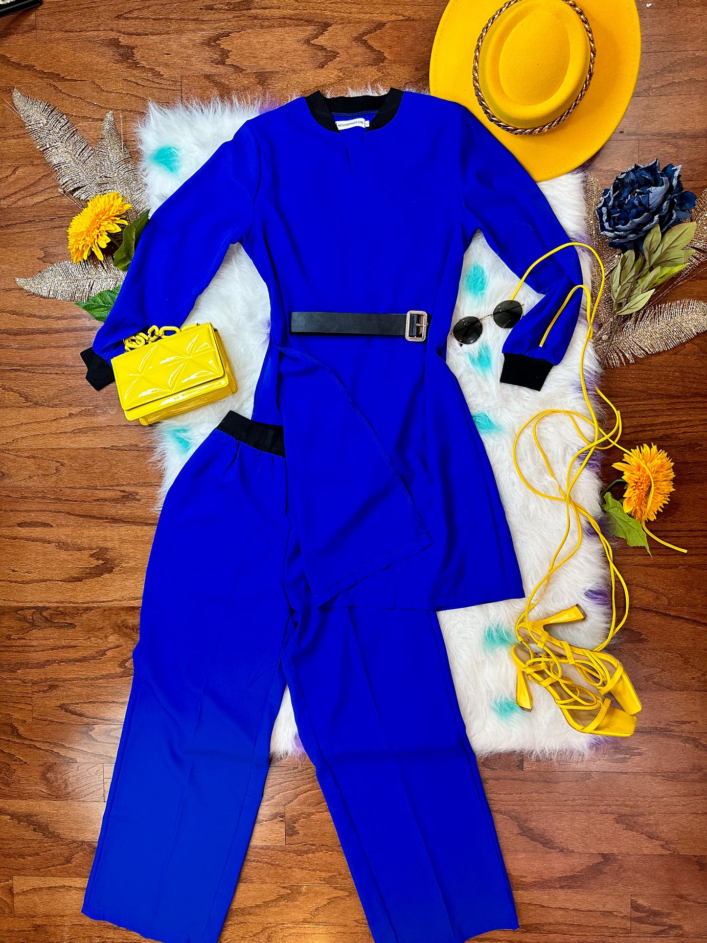 YOU AFRICAN SOLID COLOR TWO PIECE SET