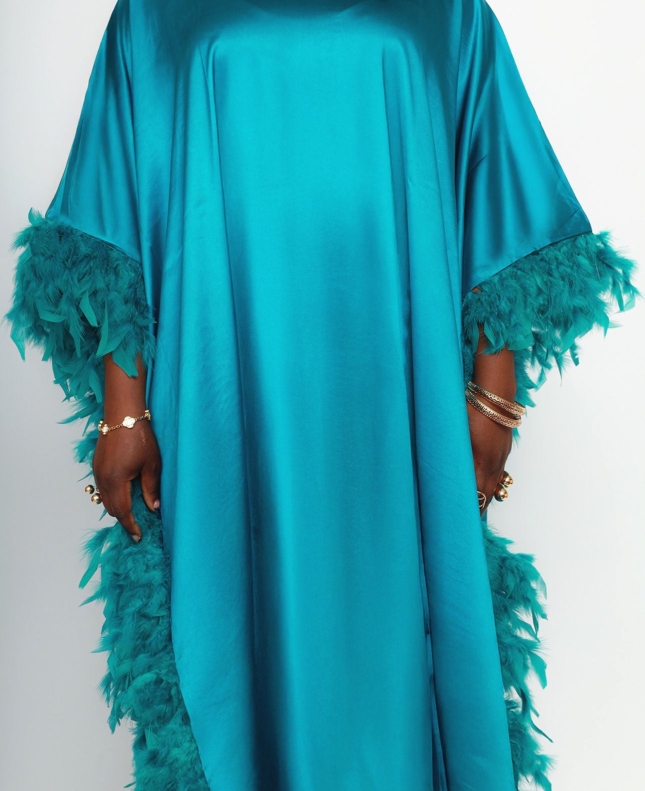 OCEAN FEATHER KAFTAN