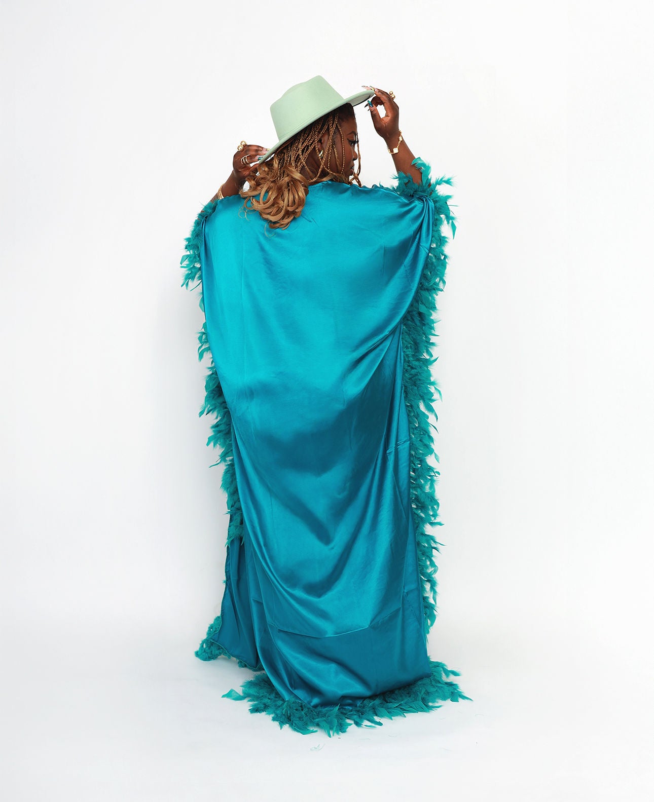 OCEAN FEATHER KAFTAN