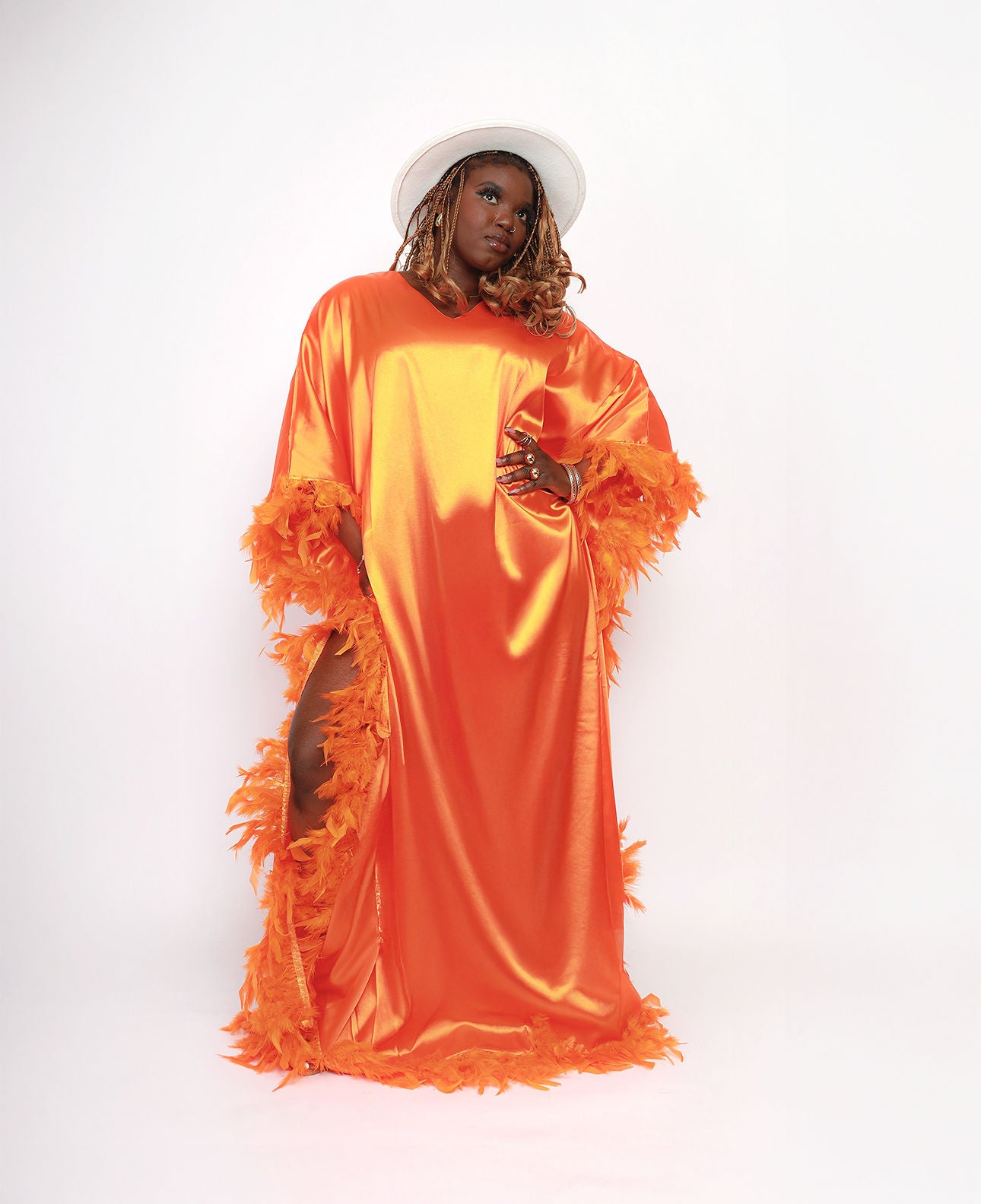 SUNSET FEATHER KAFTAN