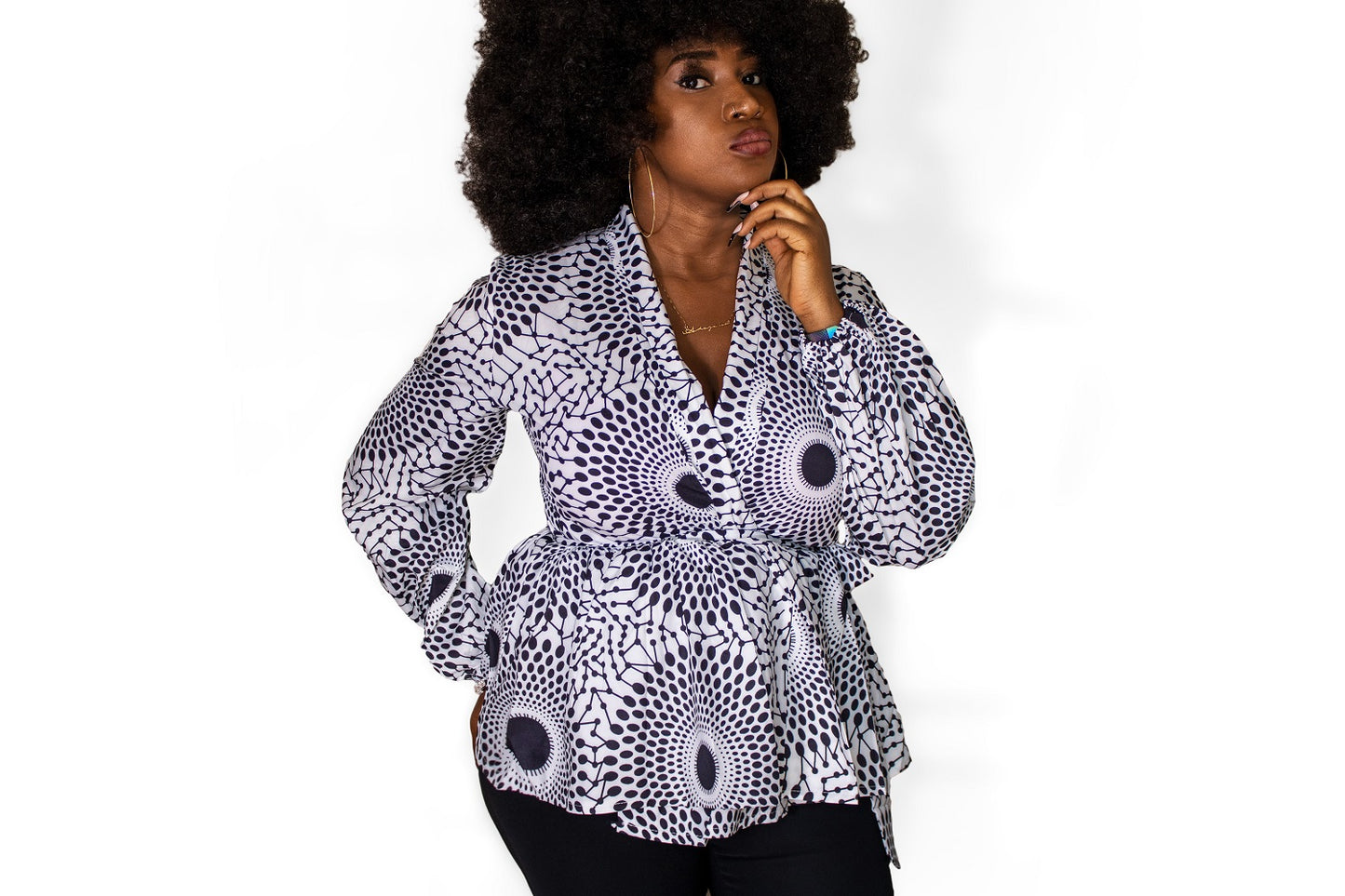 TRENDY AFRICAN LANTERN SLEEVE SHIRT