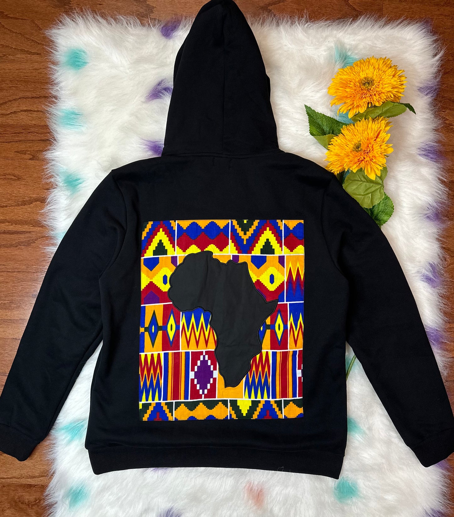 YOU AFRICAN MAP FLEECED HOODIE