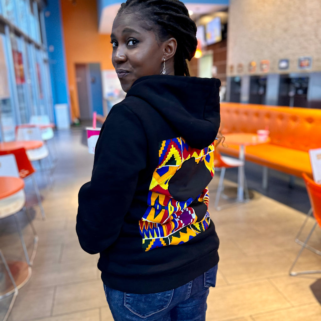 YOU AFRICAN MAP FLEECED HOODIE