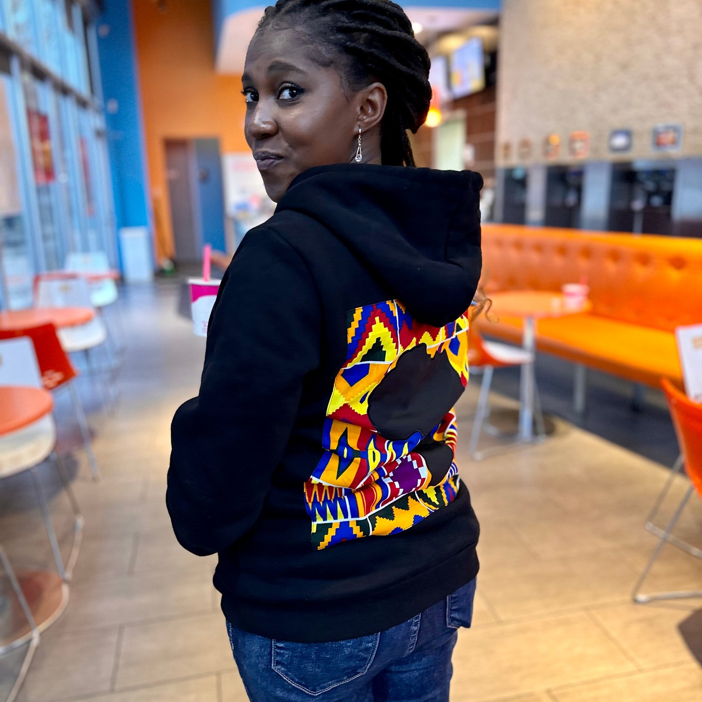 YOU AFRICAN MAP FLEECED HOODIE