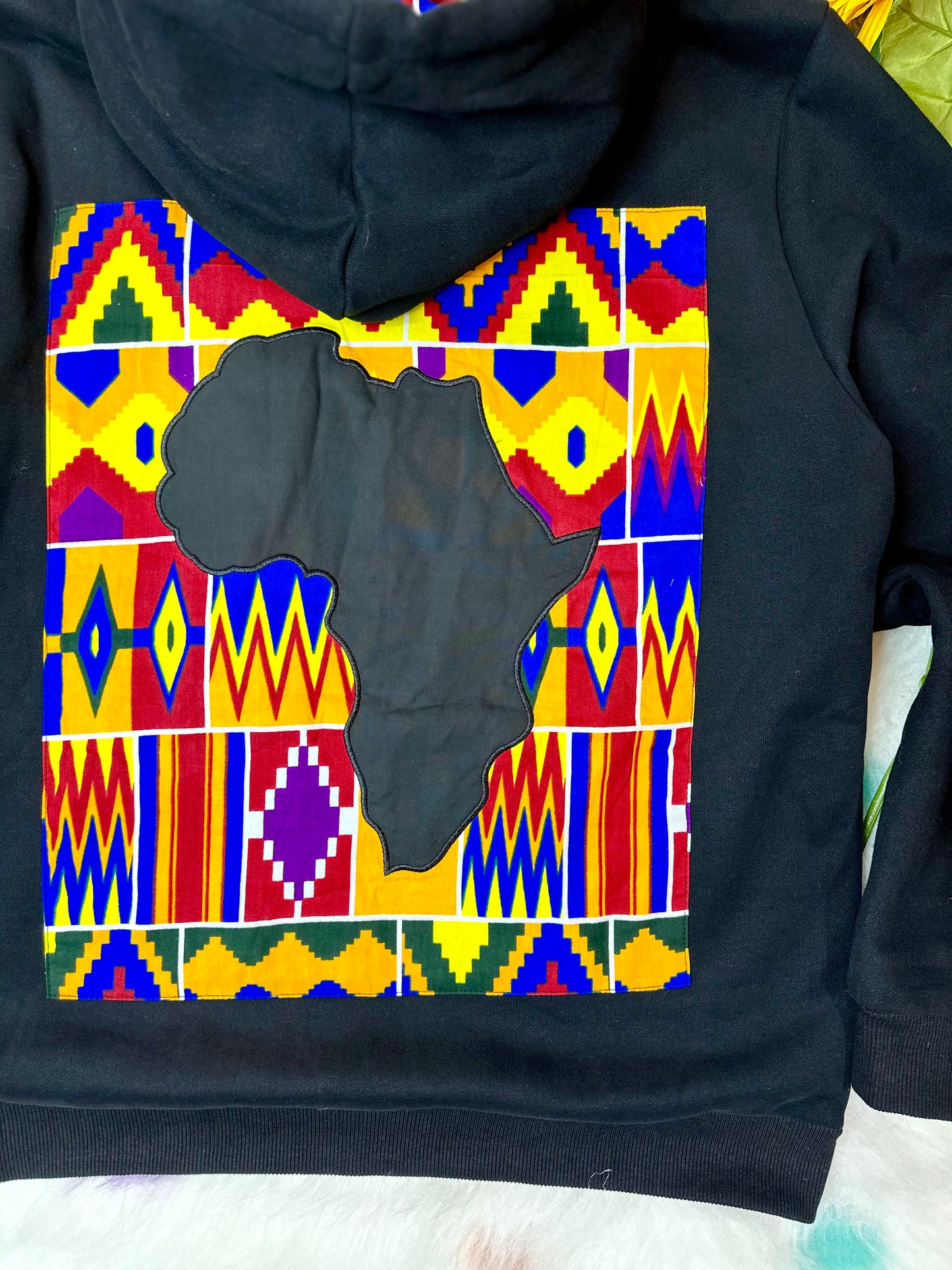 YOU AFRICAN MAP FLEECED HOODIE