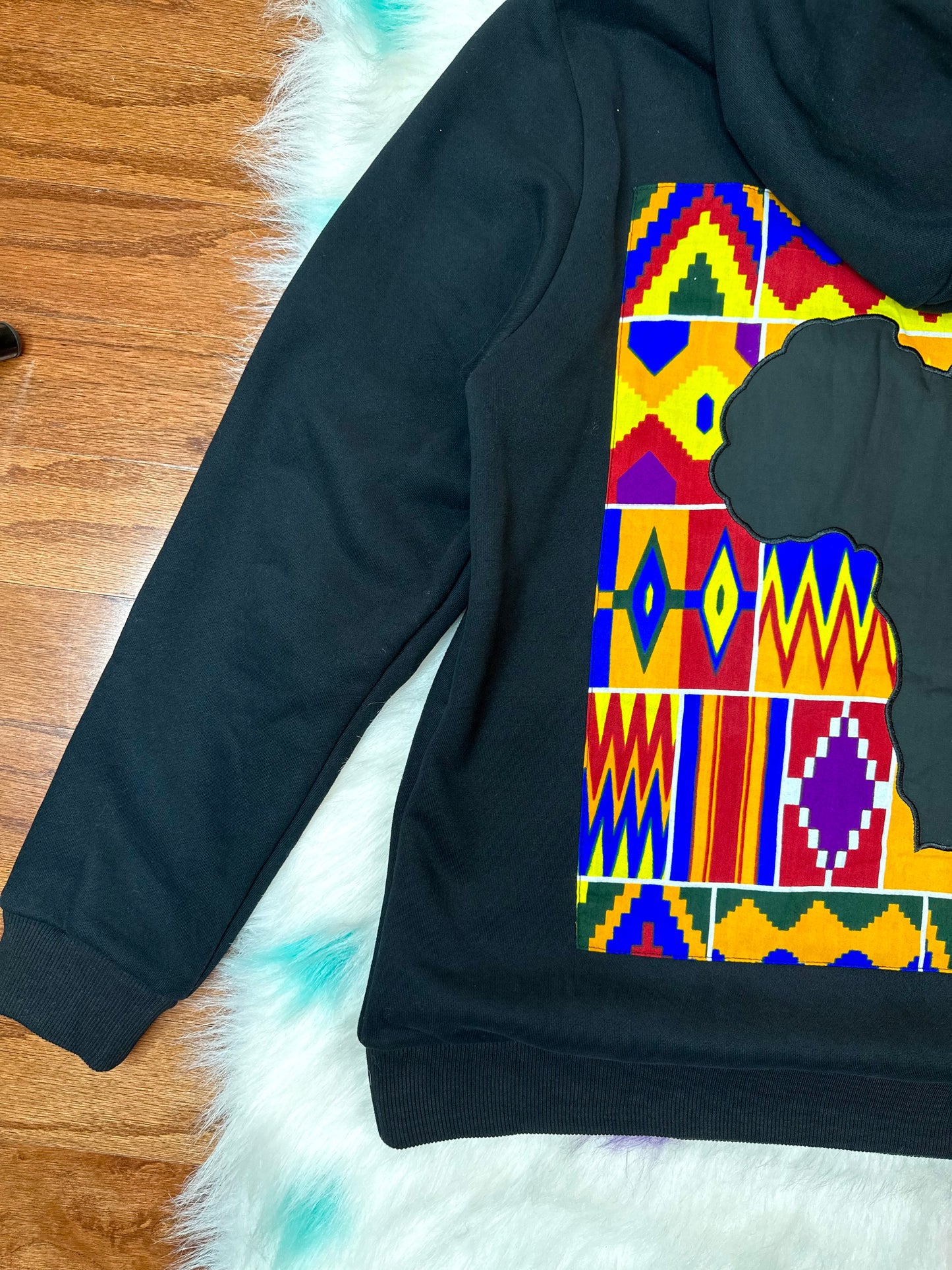 YOU AFRICAN MAP FLEECED HOODIE