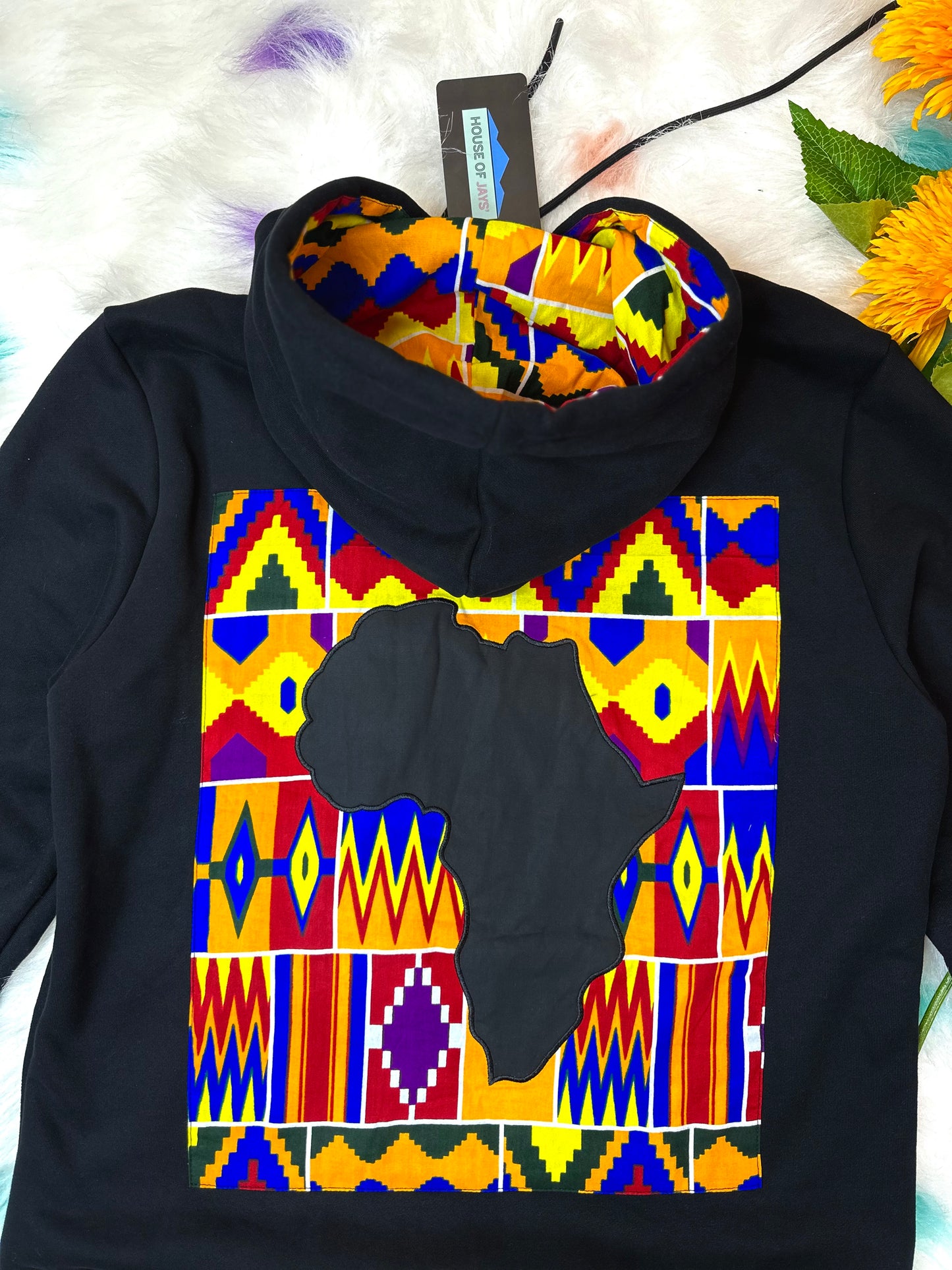YOU AFRICAN MAP FLEECED HOODIE