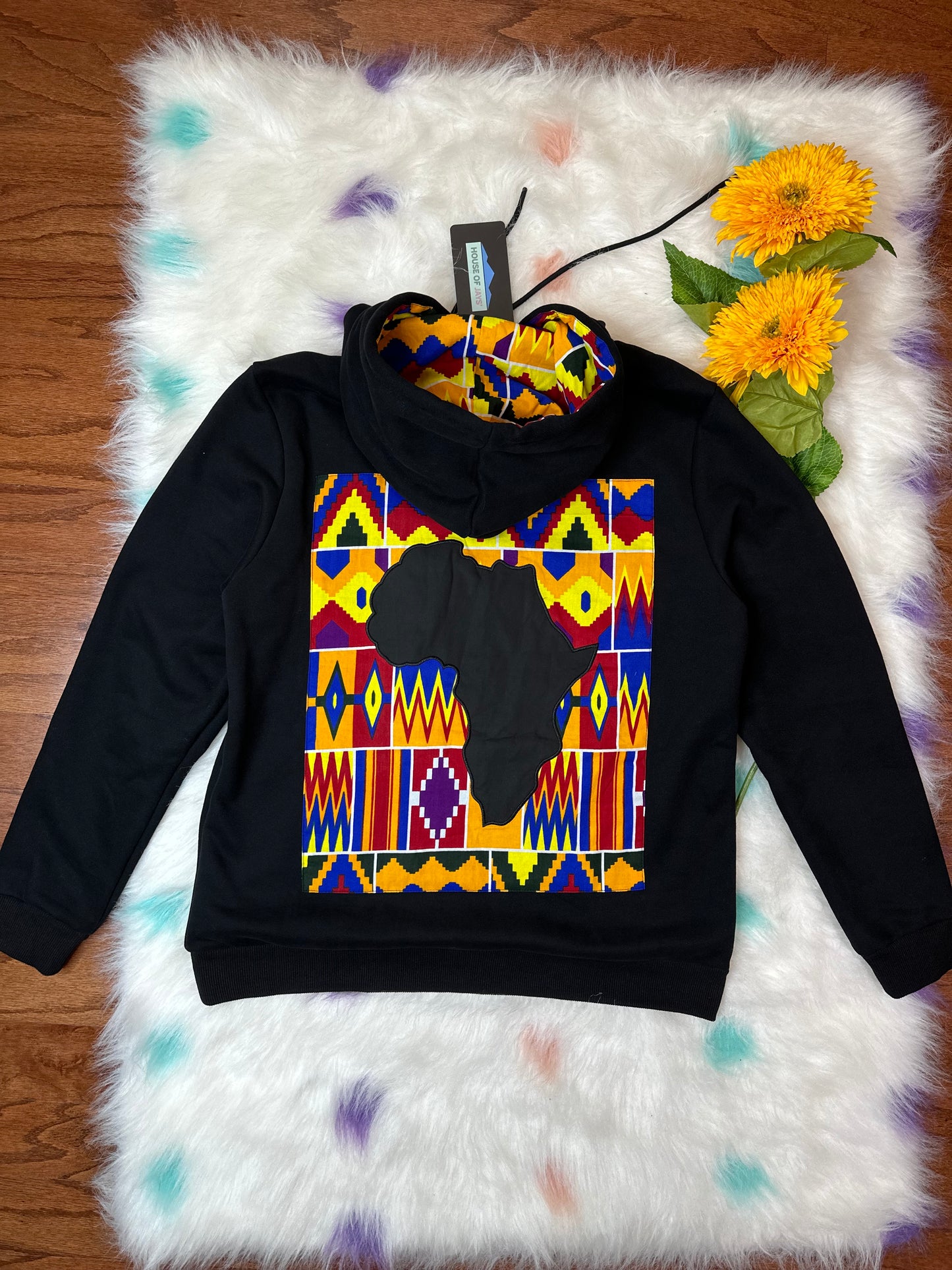 YOU AFRICAN MAP FLEECED HOODIE