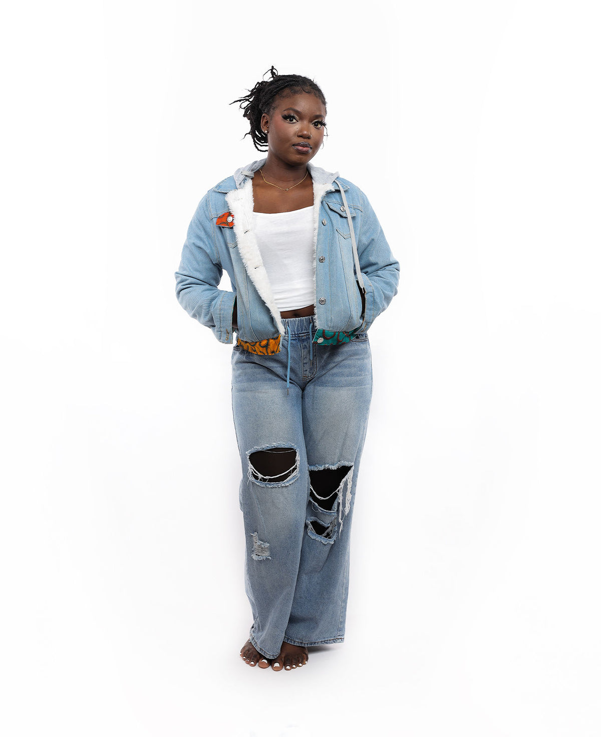 FLEECED DENIM JACKET