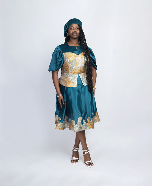 ONIWA ROYALE EMERALD DRESS