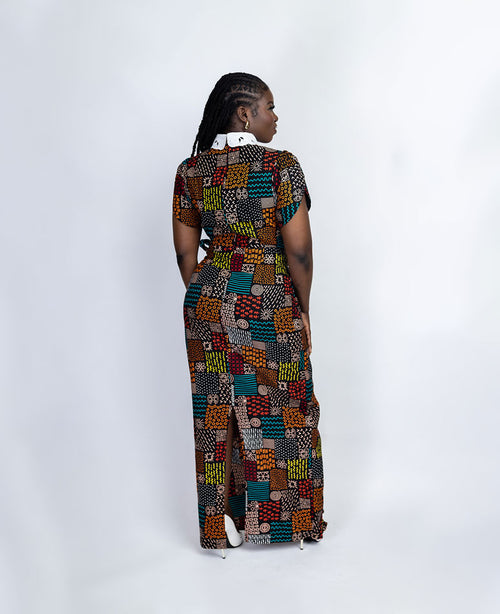 IVY SHIRT-COLLAR WRAP DRESS