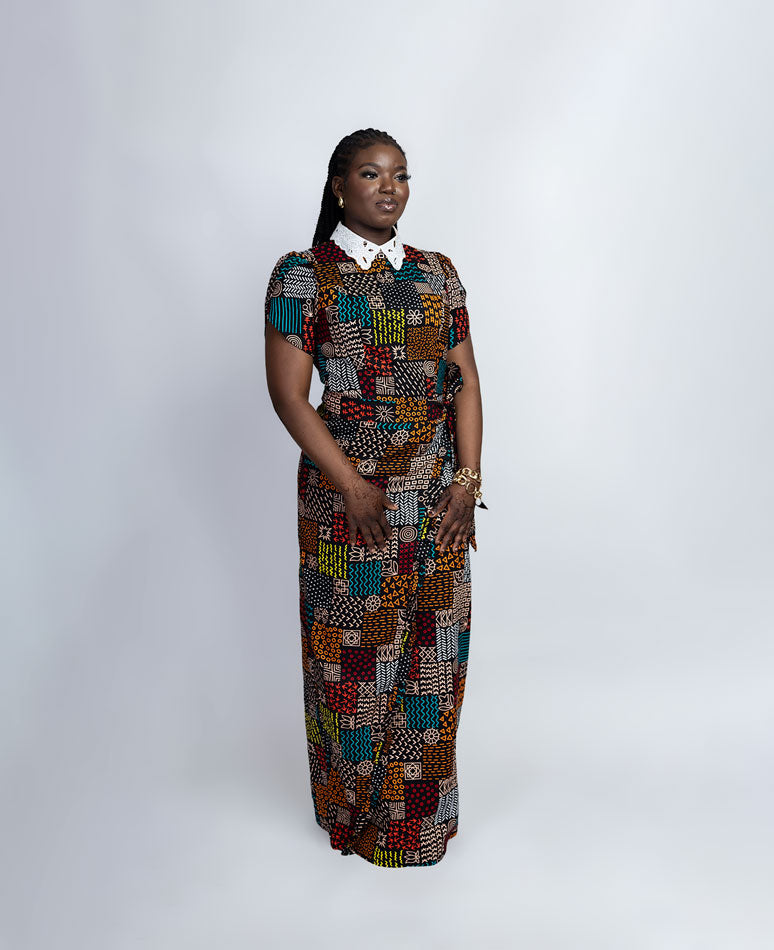 IVY SHIRT-COLLAR WRAP DRESS