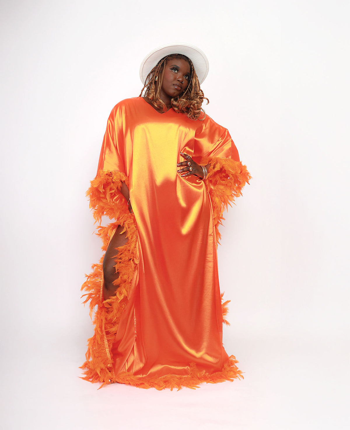 SUNSET FEATHER KAFTAN