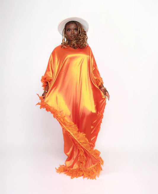 SUNSET FEATHER KAFTAN