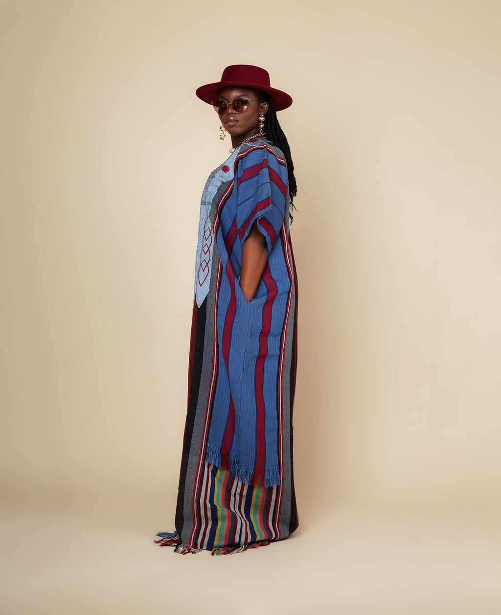 THE BLUE DYNASTY ASO-OKE DRESS