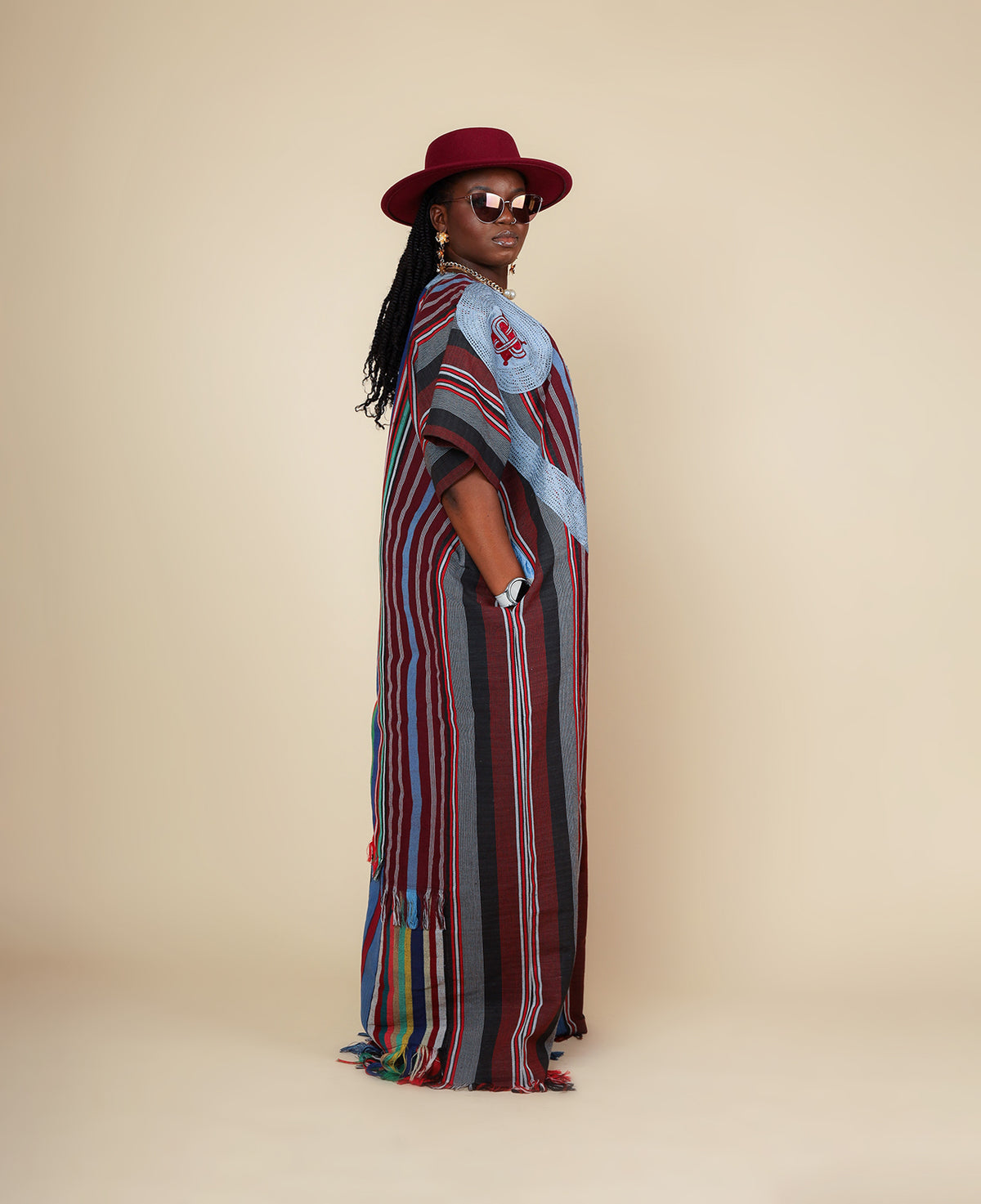 THE BLUE DYNASTY ASO-OKE DRESS