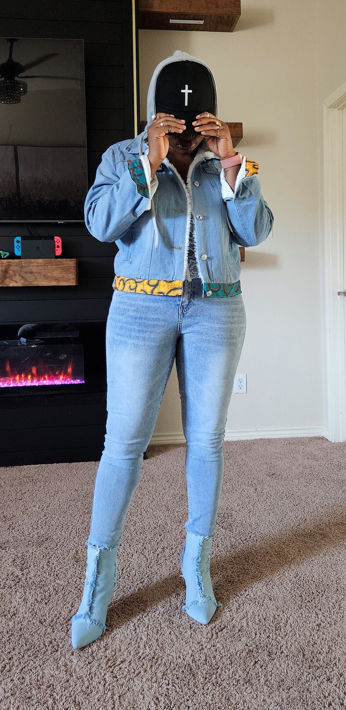 FLEECED DENIM JACKET