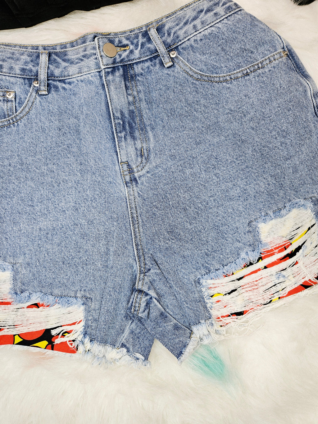 TRENDY AFRICAN HIGH WAIST CURVY SHORTS