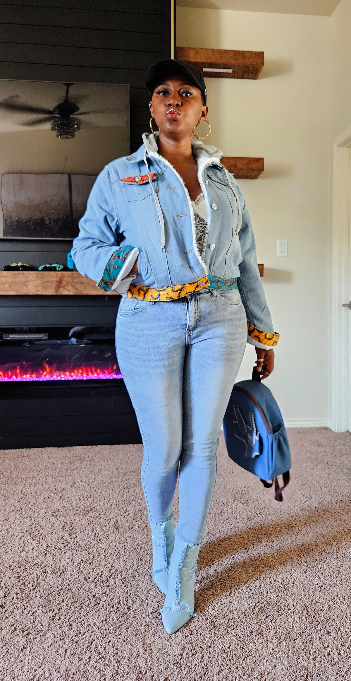 FLEECED DENIM JACKET
