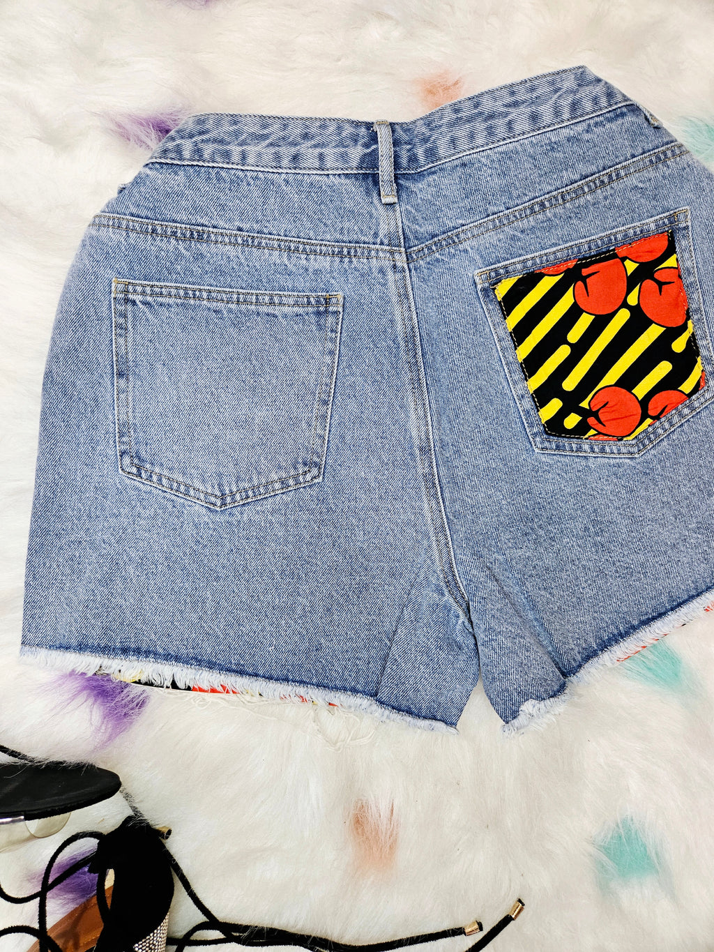 TRENDY AFRICAN HIGH WAIST CURVY SHORTS