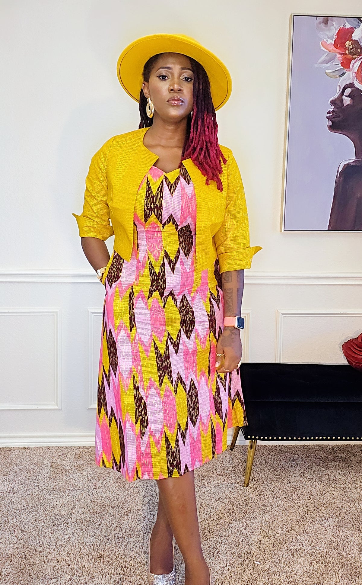 TRENDY AFRICAN BOLERO DRESS