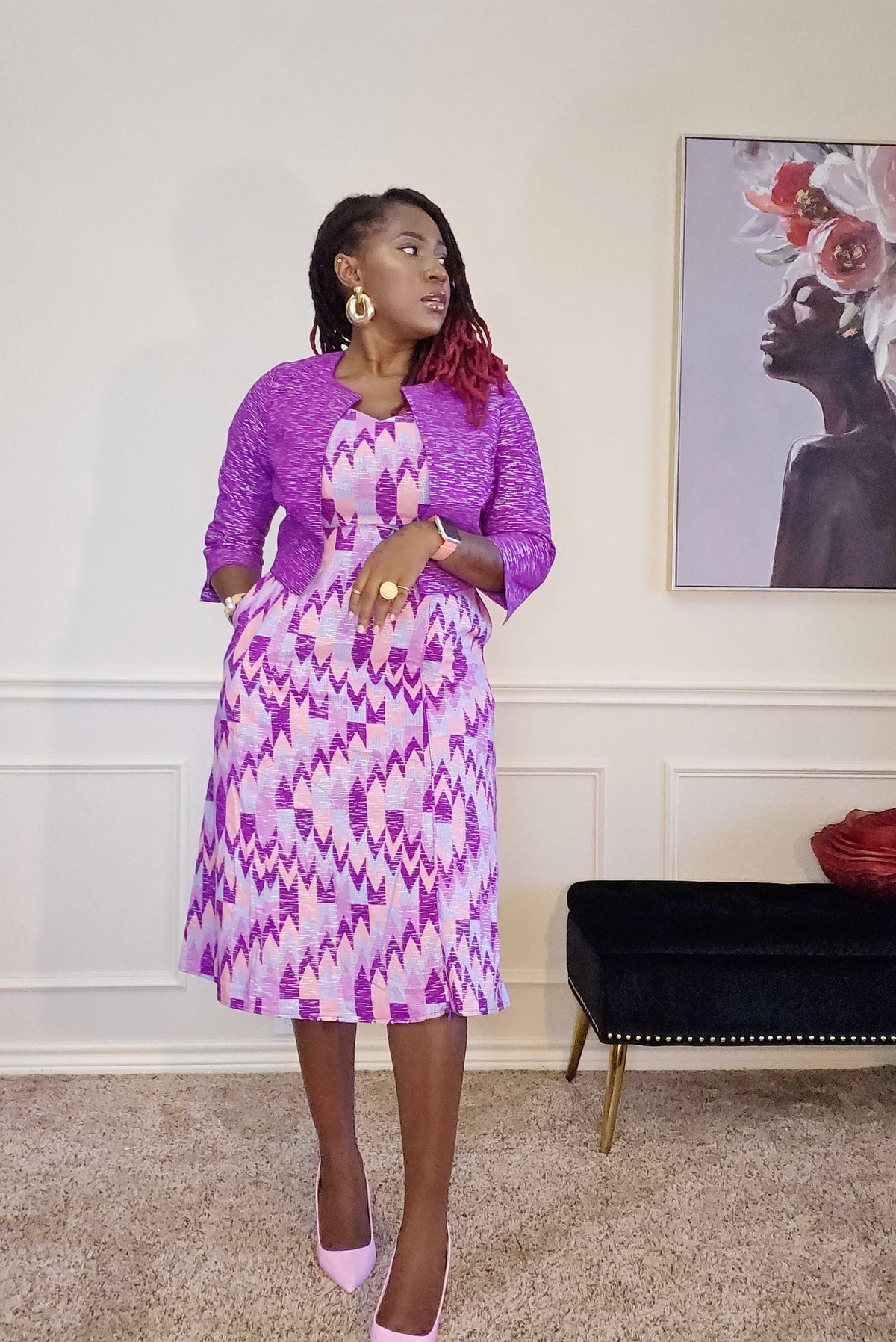 TRENDY AFRICAN BOLERO DRESS