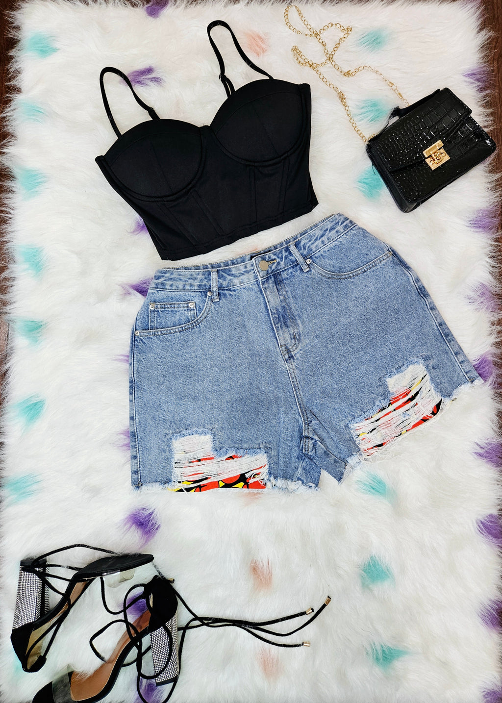 TRENDY AFRICAN HIGH WAIST CURVY SHORTS