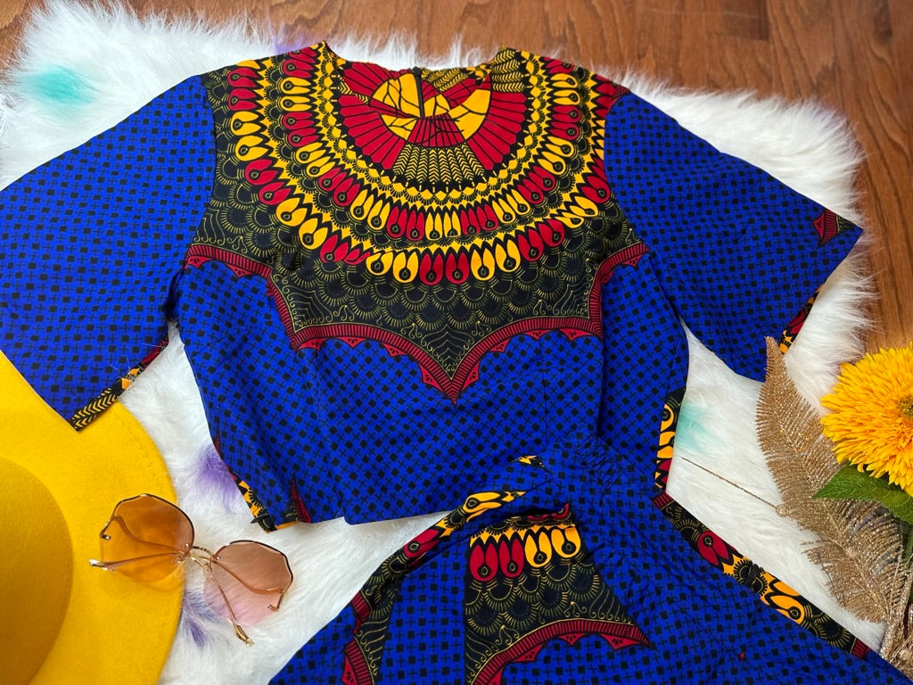 YOU AFRICAN PANT AND CROP TOP SET