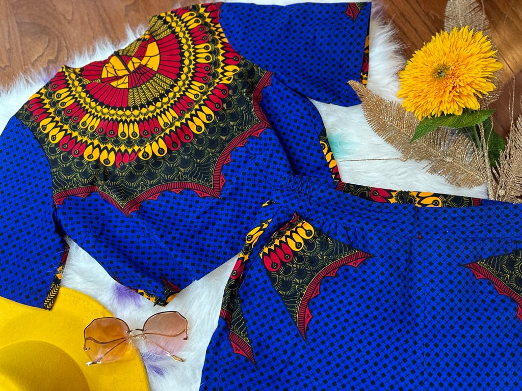 YOU AFRICAN PANT AND CROP TOP SET