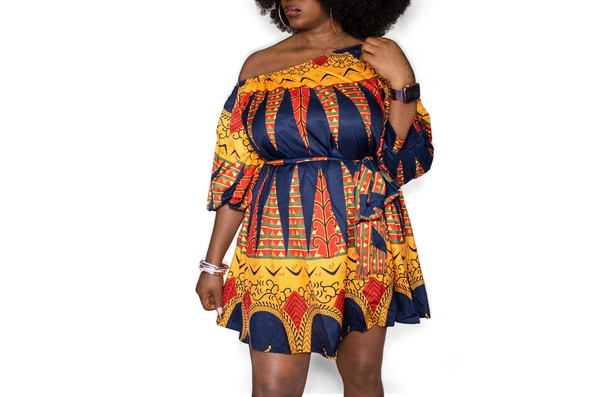TRENDY AFRICAN MIDI DRESS