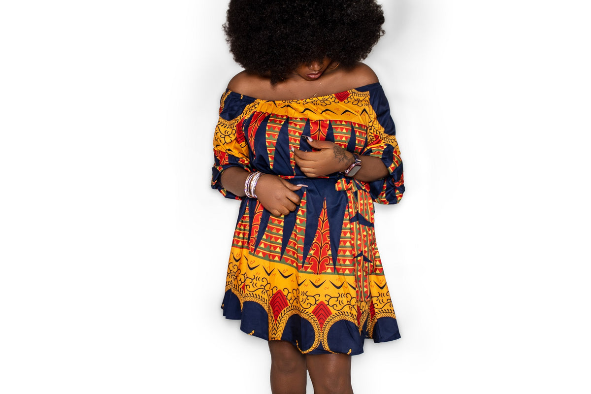 TRENDY AFRICAN MIDI DRESS