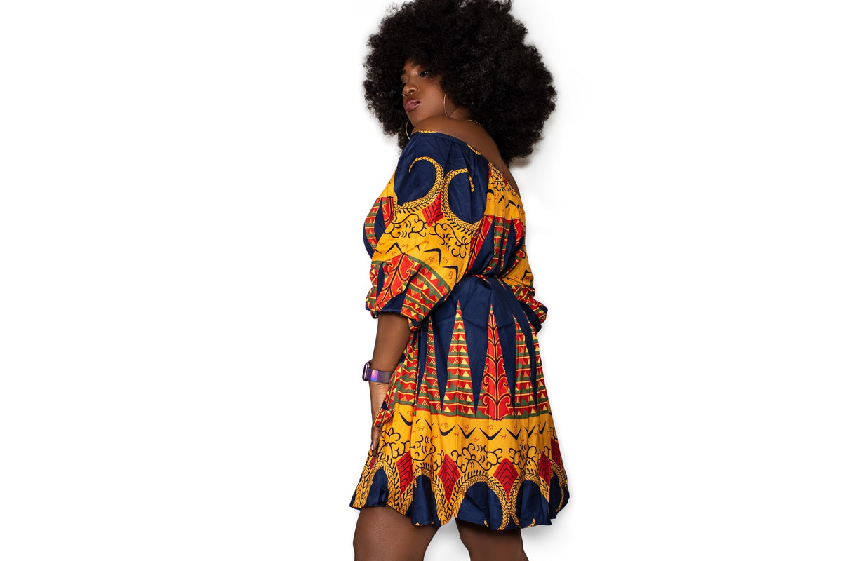 TRENDY AFRICAN MIDI DRESS