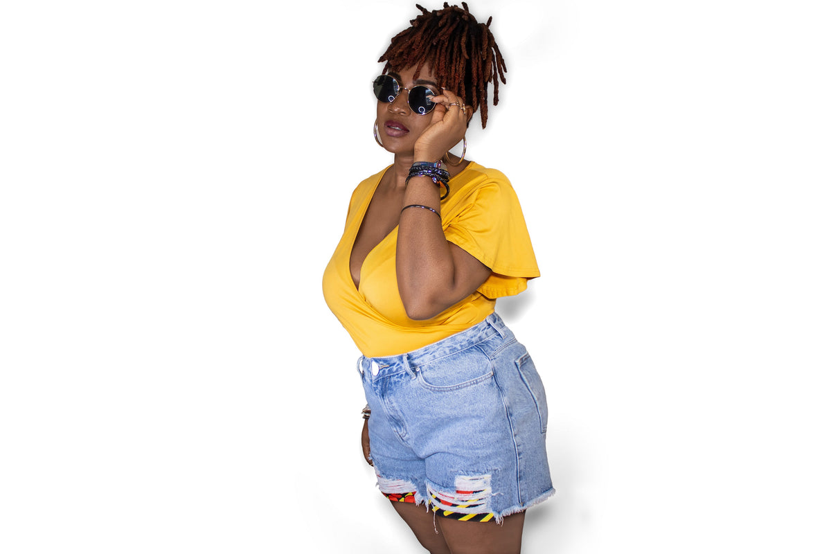 TRENDY AFRICAN HIGH WAIST CURVY SHORTS