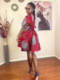 TRENDY AFRICAN CLASSIC-COLLAR DRESS