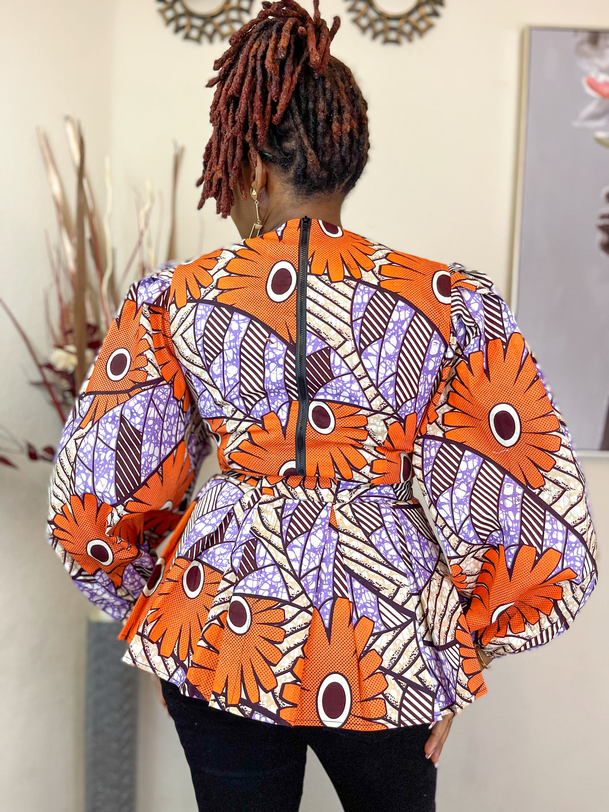 TRENDY AFRICAN DETACHABLE PEPLUM TOP