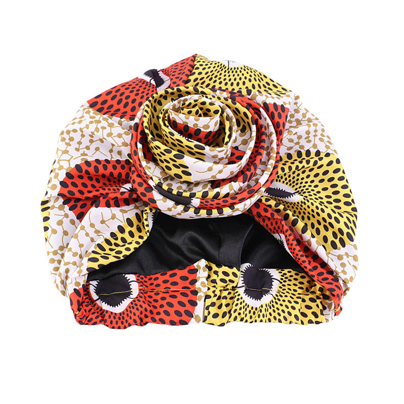 TRENDY AFRICAN FLOWER TURBAN HAT