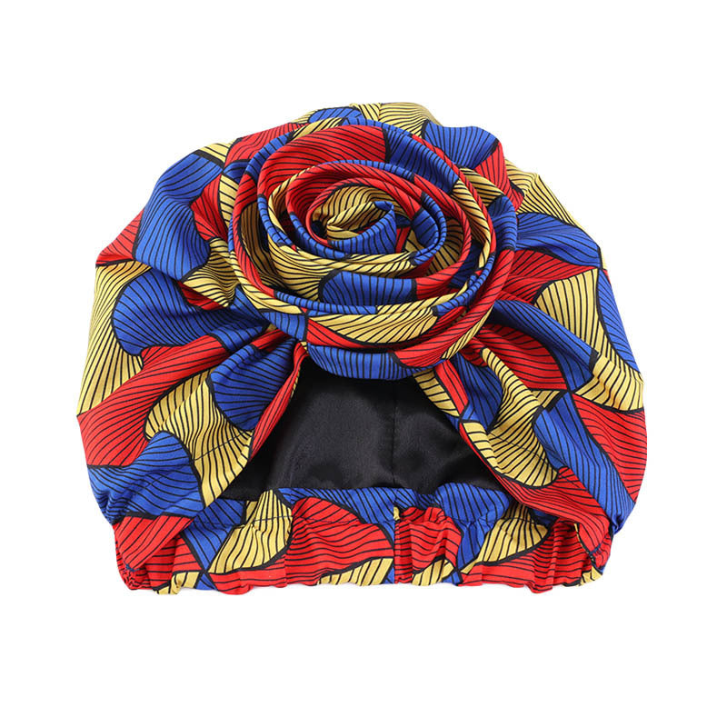 TRENDY AFRICAN FLOWER TURBAN HAT
