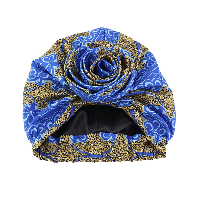 TRENDY AFRICAN FLOWER TURBAN HAT