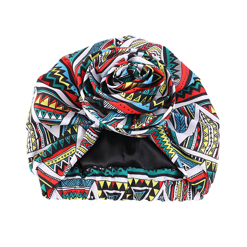 TRENDY AFRICAN FLOWER TURBAN HAT