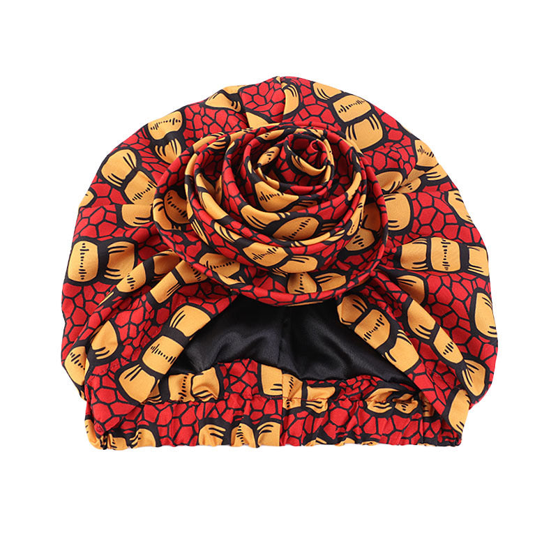TRENDY AFRICAN FLOWER TURBAN HAT