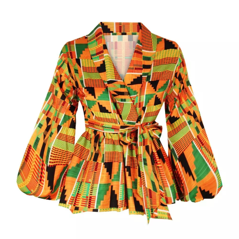 TRENDY AFRICAN LANTERN SLEEVE SHIRT